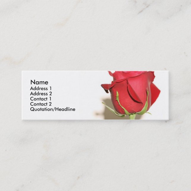 Red Rose Photo Wedding Favor Tag Customizable (Front)