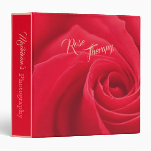 Red Rose Photography Personalized 3 Ring Binder