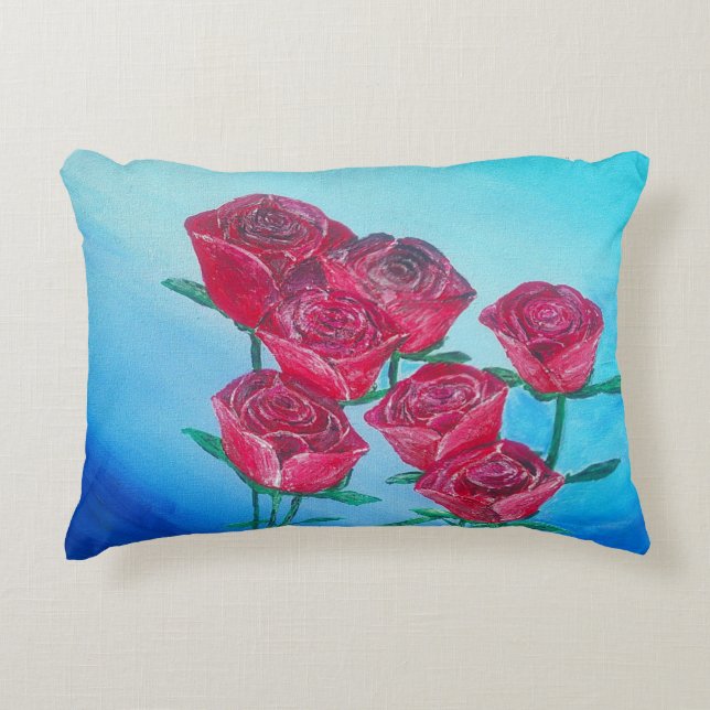 Red rose pillow (Front)