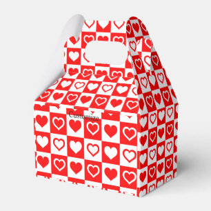 Red Rose Plaid Pattern Thunder_Cove Favor Boxes