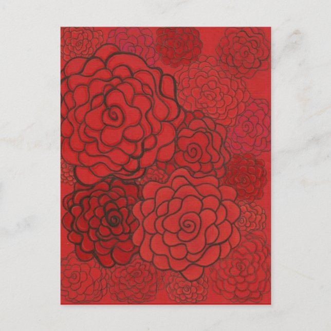 red rose postcard (Front)