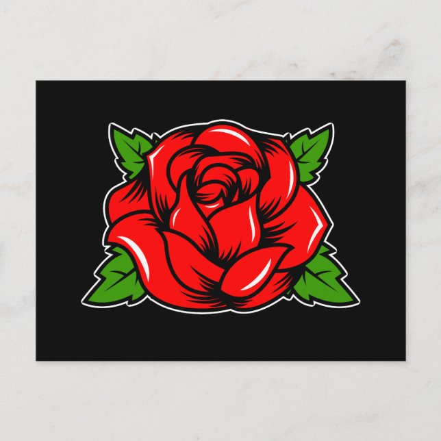 Red Rose Postcard (Front)