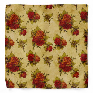RED ROSE PRINT BANDANA