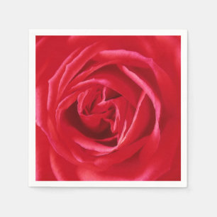 Red rose print napkins