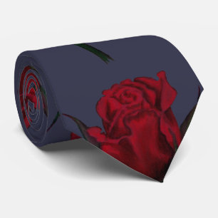 Red Rose Print Tie
