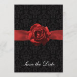 Red Rose &amp; Ribbon Save The Date