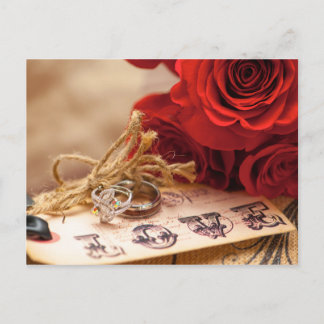 Red Rose Ring Postcard