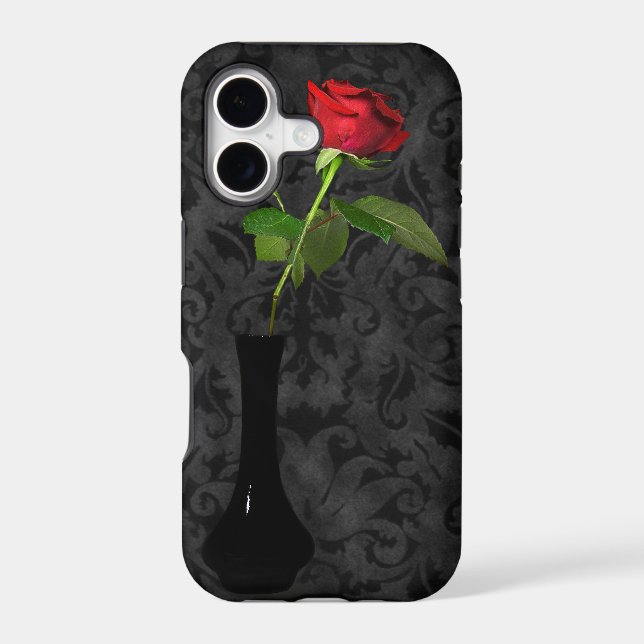 Red Rose Romance Iphone Case (Back)