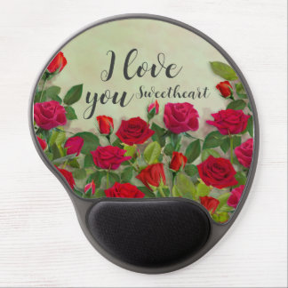Red Rose Romantic Design With Full Customizable Gel Mouse Pad