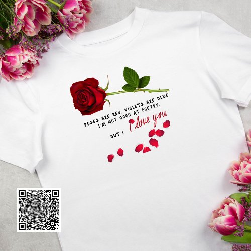 Red Rose Romantic Love Valentines Day T_Shirt