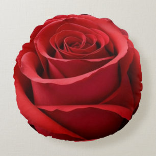 Red Rose Round Pillow