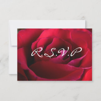 Red Rose RSVP Personalized Rose Cards