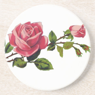 Red Rose Sandstone Coaster