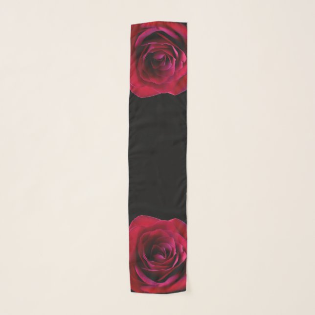 Red Rose Scarf Romantic Red Rose Scarves (Front)