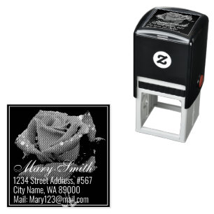 Red Rose Self-inking Stamp