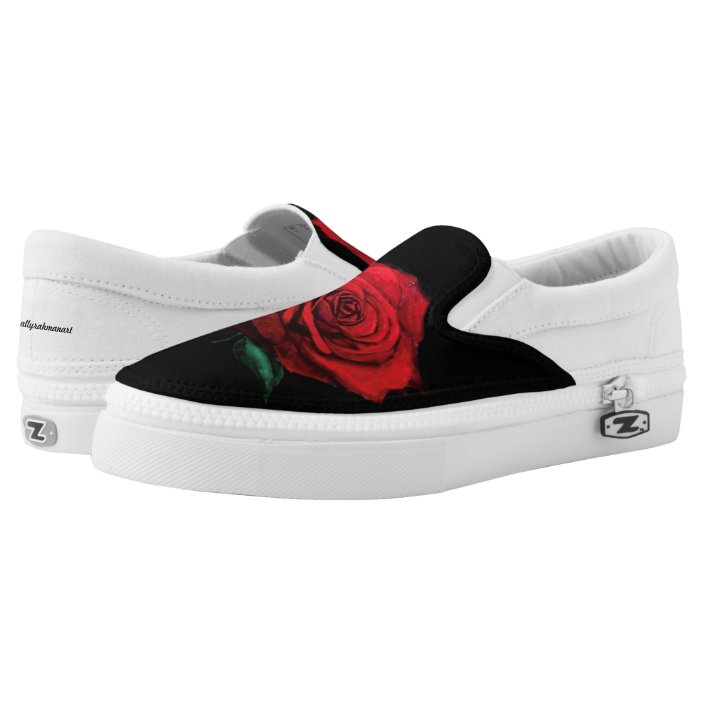 red roses shoes