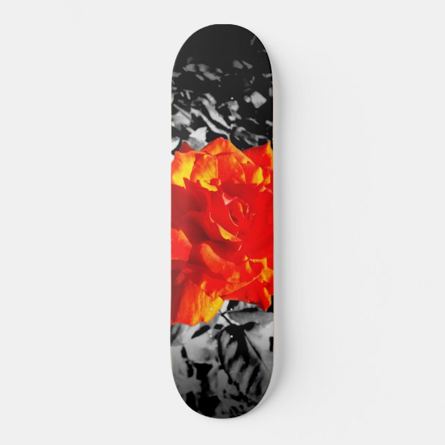 Red rose skateboard deck (Front)