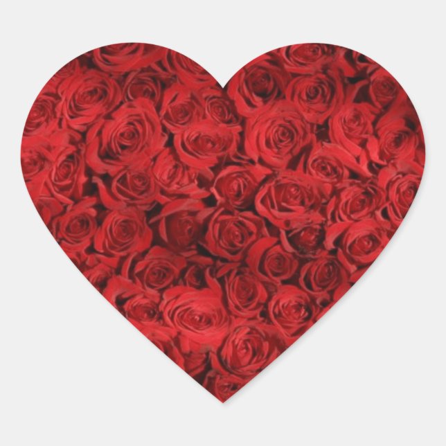 Red Rose Smash Heart Sticker (Front)