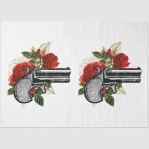 Red Rose  Steampunk Series Design 1 Tissue Paper