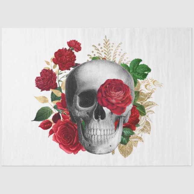 Red Rose Steampunk Series Design 21 Tissue Paper (Front)