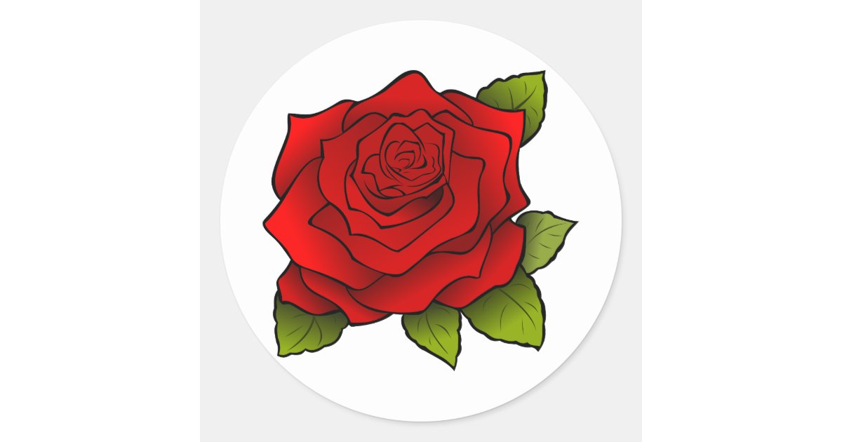 Red Rose Sticker  Zazzle com