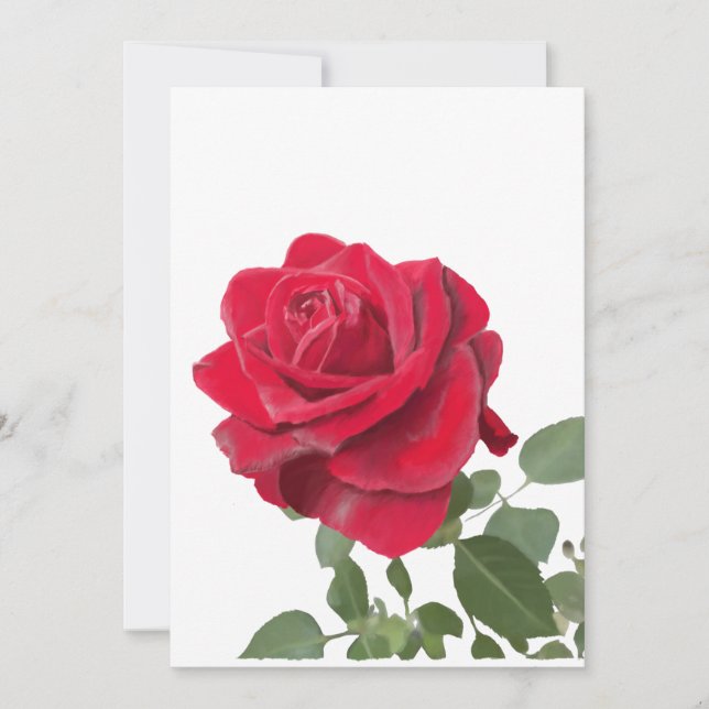 Red Rose - symbol of love Invitation (Front)