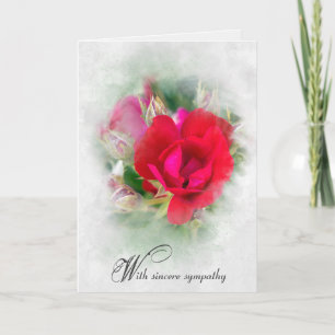 Red Rose Sympathy Card