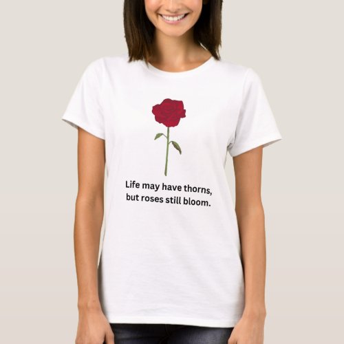 Red rose t shirt 