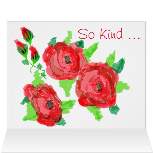 Red Rose Thank You (Inside Horizontal (Top))