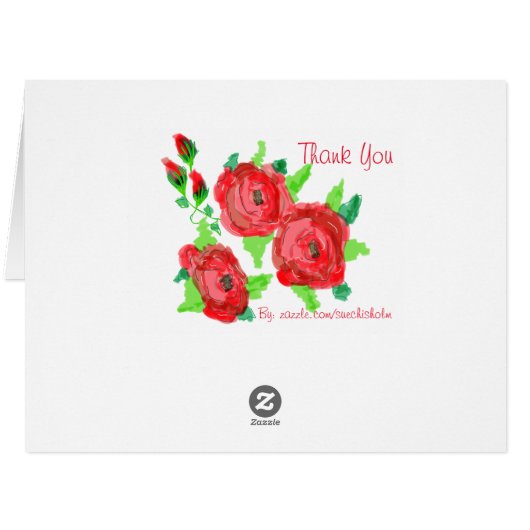 Red Rose Thank You (Back Horizontal)