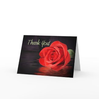 Red Rose Thank You card