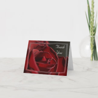 Red Rose Thank You Card