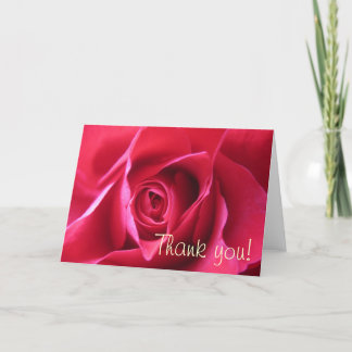 Red rose thank you card