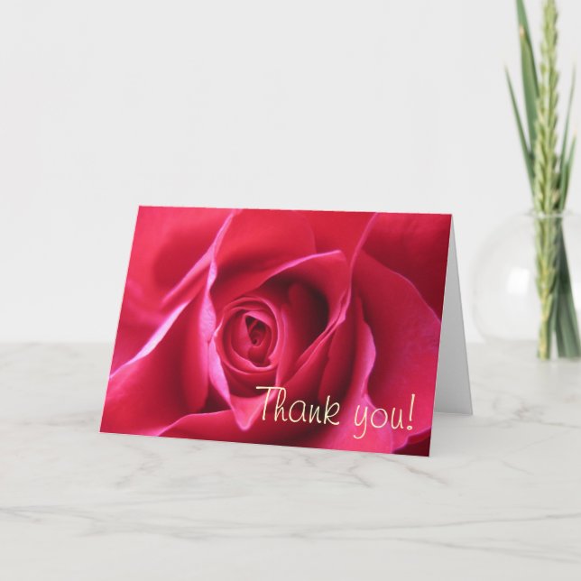 Red rose thank you card (Front)