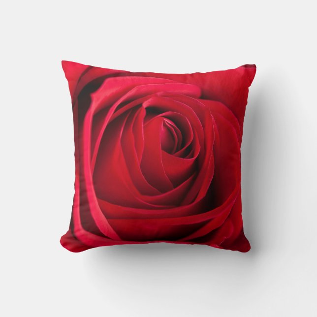 Red Rose Throw Pillow (Front)