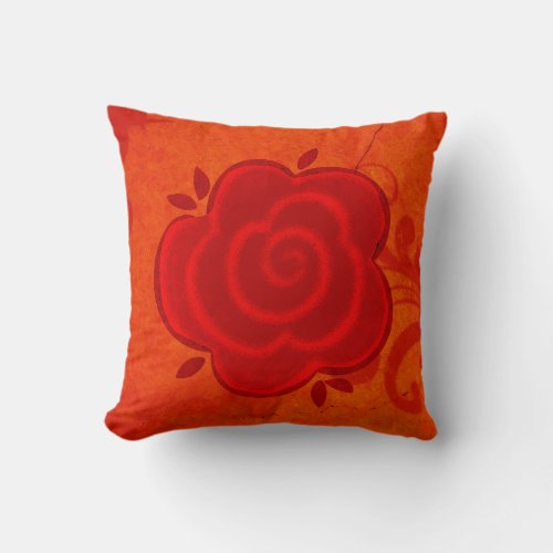 Red Rose Throw Pillow
