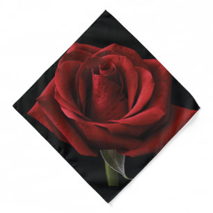 Red rose throw pillow bandana