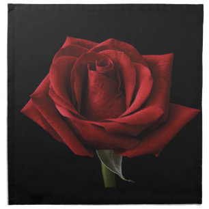Red rose throw pillow cloth napkin
