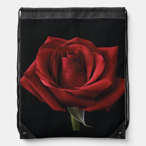 Red rose throw pillow drawstring bag