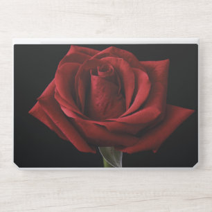 Red rose throw pillow HP laptop skin
