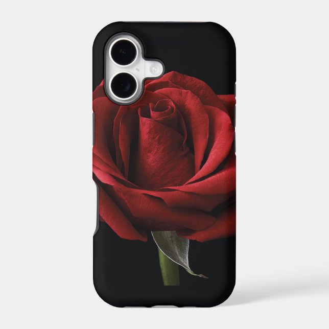 Red rose throw pillow iphone case (Back)