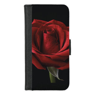 Red rose throw pillow iPhone 8/7 wallet case
