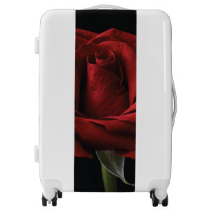 Red rose throw pillow luggage
