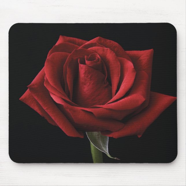 Red rose throw pillow mouse pad (Front)