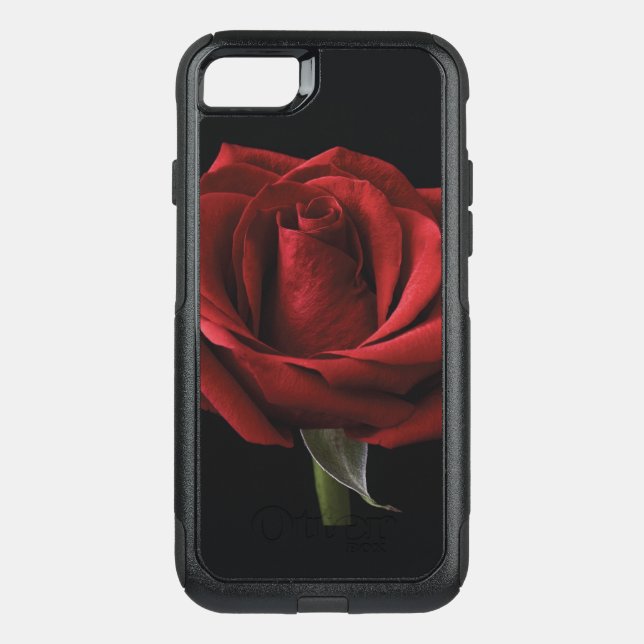 Red rose throw pillow otterbox iPhone case (Back)