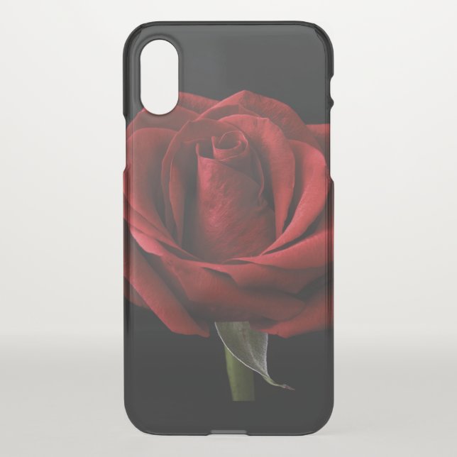 Red rose throw pillow uncommon iPhone case (Back)
