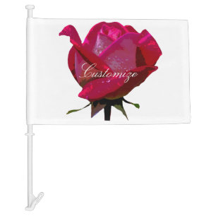 red rose Thunder_Cove Car Flag