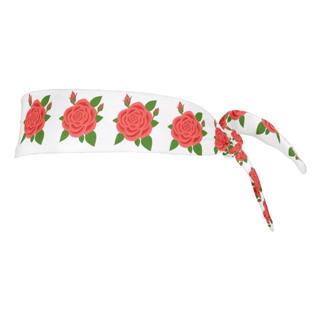 Red Rose Tie Headband (Rotate 90)