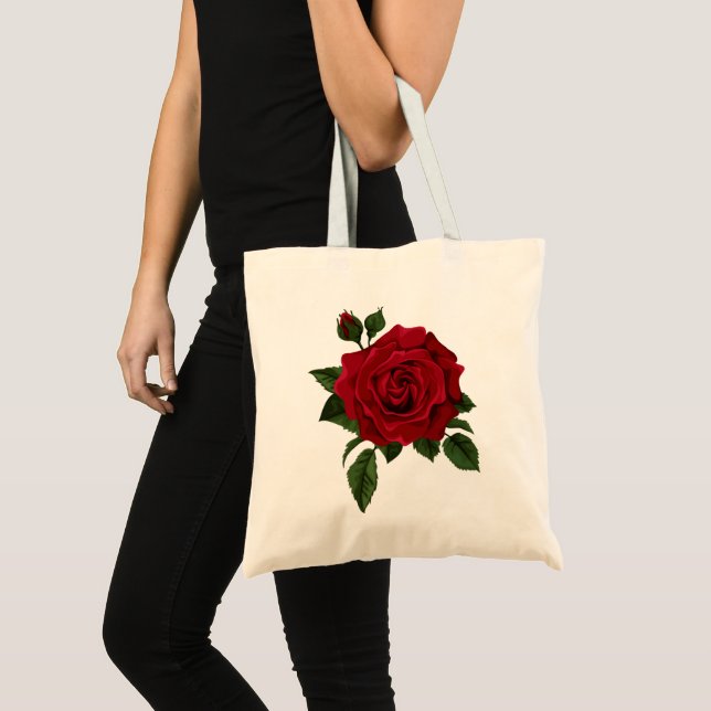 Red Rose Tote Bag (Front (Product))