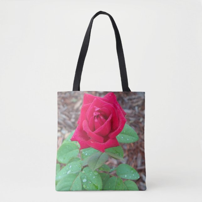 Red Rose Tote Bag (Front)